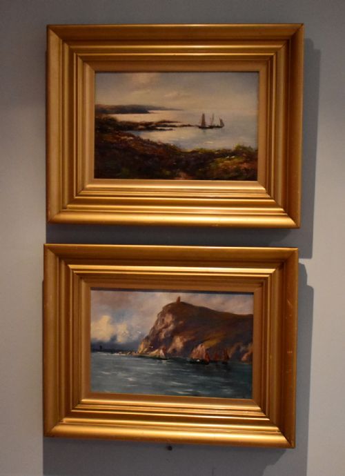 pair of oil paintings of the isle of man - CATEGORY: ANTIQUE ART - DATED VICTORIAN