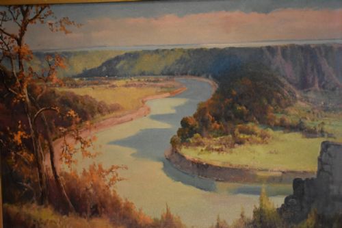 fig 1. landscape oil painting by Edgar James Mayberry 1887-1964