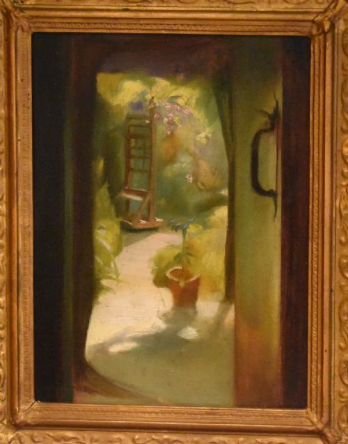 'THE ARTIST'S GARDEN' OIL PAINTING BY EHTHOMAS - ADDITIONAL PHOTO 1