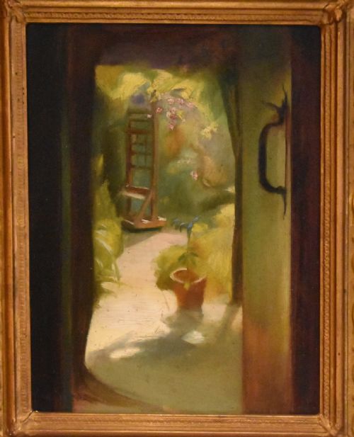 'THE ARTIST'S GARDEN' OIL PAINTING BY EHTHOMAS - ADDITIONAL PHOTO 2