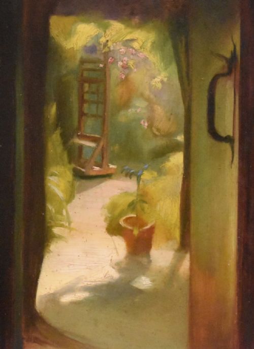 'THE ARTIST'S GARDEN' OIL PAINTING BY EHTHOMAS - ADDITIONAL PHOTO 3