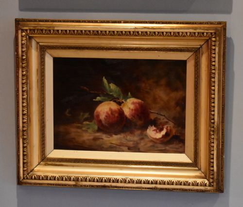 PAIR OF STILL LIFE OIL PAINTINGS OF FRUIT - ADDITIONAL PHOTO 1