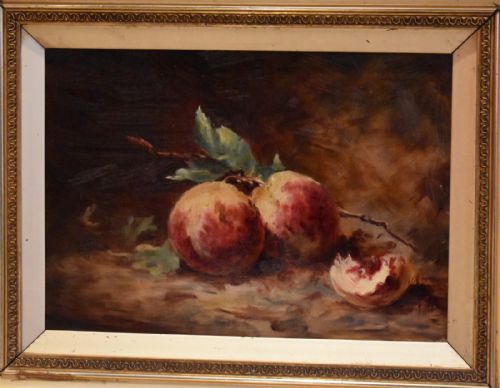 PAIR OF STILL LIFE OIL PAINTINGS OF FRUIT - ADDITIONAL PHOTO 4