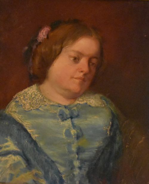 FINE VICTORIAN OIL PAINTING PORTRAIT OF A LADY - ADDITIONAL PHOTO 2
