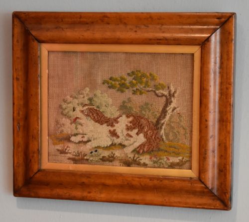 VICTORIAN NEEDLEWORK OF A DOG - ADDITIONAL PHOTO 1