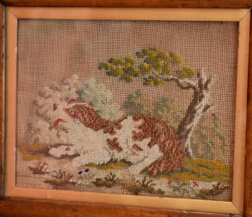 VICTORIAN NEEDLEWORK OF A DOG - ADDITIONAL PHOTO 4
