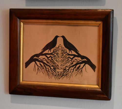PAIR OF UNUSUAL VICTORIAN SILHOUETTE PICTURES - ADDITIONAL PHOTO 1