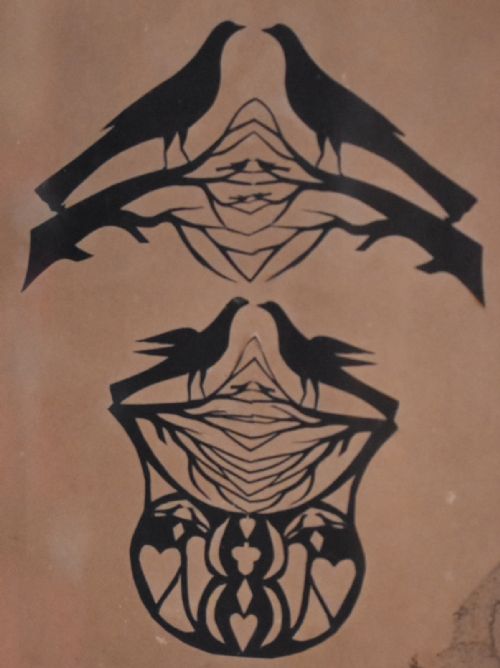 PAIR OF UNUSUAL VICTORIAN SILHOUETTE PICTURES - ADDITIONAL PHOTO 3
