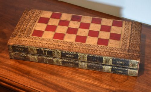chess board disguised as books - CATEGORY: ANTIQUE MISCELLANEOUS - DATED 1900