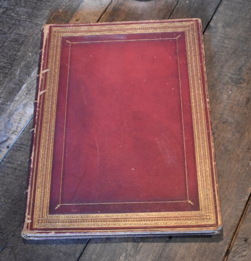 huge victorian leather bound art book - CATEGORY: ANTIQUE MISCELLANEOUS - DATED VICTORIAN