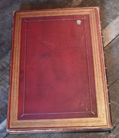 HUGE VICTORIAN LEATHER BOUND ART BOOK - ADDITIONAL PHOTO 5