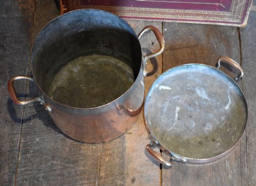 FINE QUALITY VICTORIAN COPPER LIDDED COOKING POT - ADDITIONAL PHOTO 6