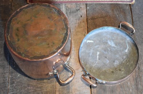 FINE QUALITY VICTORIAN COPPER LIDDED COOKING POT - ADDITIONAL PHOTO 7