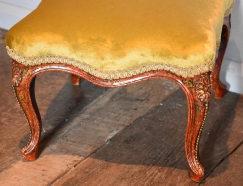 FINE REGENCY RED LACQUER FOOTSTOOL - ADDITIONAL PHOTO 2