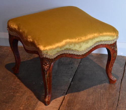 FINE REGENCY RED LACQUER FOOTSTOOL - ADDITIONAL PHOTO 8