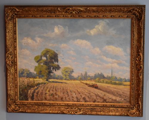 'THE RED TRACTOR' OIL PAINTING BY WACROSS - ADDITIONAL PHOTO 1