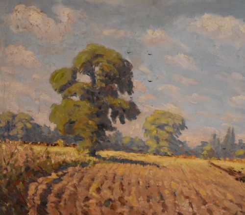 'THE RED TRACTOR' OIL PAINTING BY WACROSS - ADDITIONAL PHOTO 2
