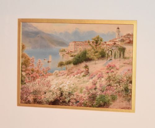 WATERCOLOUR OF LAKE COMO ITALY BY EBENEZER WAKE COOK - ADDITIONAL PHOTO 1