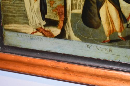GEORGIAN REVERSE PAINTED PRINT ON GLASS - ADDITIONAL PHOTO 4