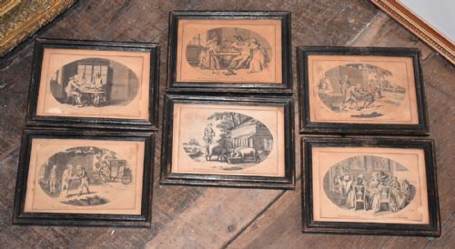 set of six georgian prints of the prodigal son - CATEGORY: ANTIQUE ART - DATED GEORGIAN