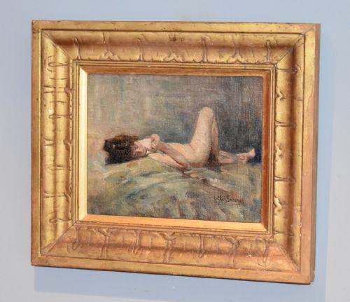 oil painting of a nude by arthur spooner rba - CATEGORY: ANTIQUE ART - DATED 1920
