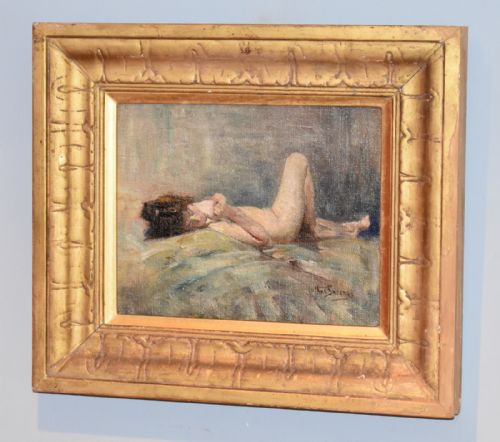 OIL PAINTING OF A NUDE BY ARTHUR SPOONER RBA - ADDITIONAL PHOTO 1