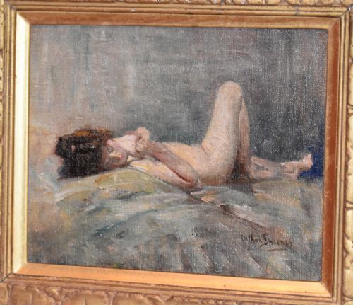 OIL PAINTING OF A NUDE BY ARTHUR SPOONER RBA - ADDITIONAL PHOTO 2