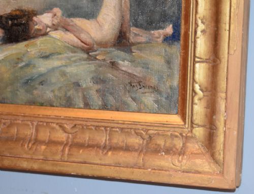 OIL PAINTING OF A NUDE BY ARTHUR SPOONER RBA - ADDITIONAL PHOTO 4