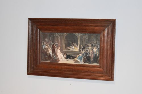 RARE VICTORIAN PRINT OF HAMLET THE PLAY SCENE - ADDITIONAL PHOTO 1
