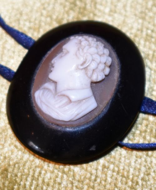 miniature cameo of lord byron - CATEGORY: ANTIQUE MISCELLANEOUS - DATED REGENCY