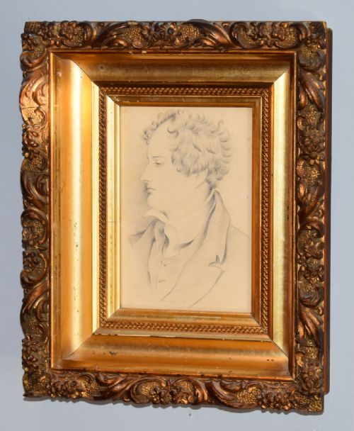 REGENCY DRAWING OF THE POET LORD BYRON - ADDITIONAL PHOTO 1