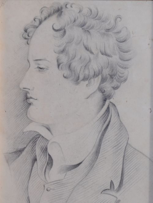 REGENCY DRAWING OF THE POET LORD BYRON - ADDITIONAL PHOTO 3