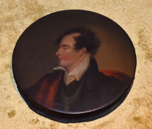 rare lord byron snuff box - CATEGORY: ANTIQUE BOXES - DATED REGENCY