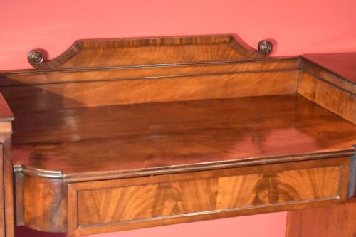FINE SMALL REGENCY MAHOGANY PEDESTAL SIDEBOARD - ADDITIONAL PHOTO 4