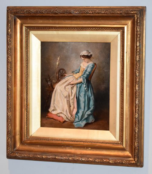 'sleeping beauty' oil painting - CATEGORY: ANTIQUE ART - DATED 1890