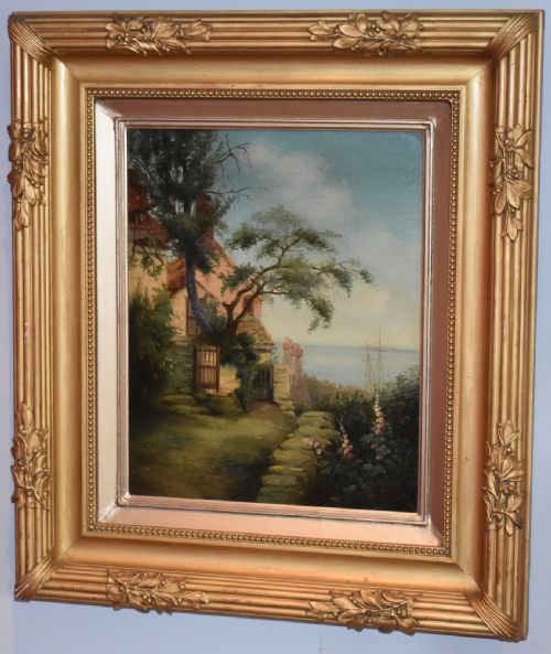 OIL PAINTING BY MABEL TROOD OF COASTAL SCENE - ADDITIONAL PHOTO 1