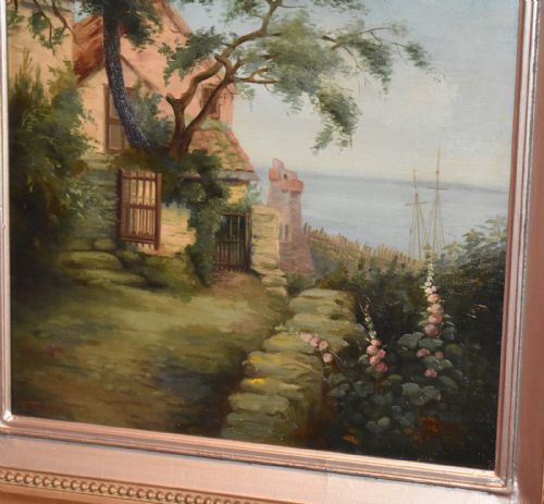 OIL PAINTING BY MABEL TROOD OF COASTAL SCENE - ADDITIONAL PHOTO 6