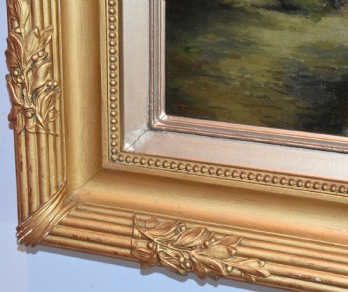 OIL PAINTING BY MABEL TROOD OF COASTAL SCENE - ADDITIONAL PHOTO 7