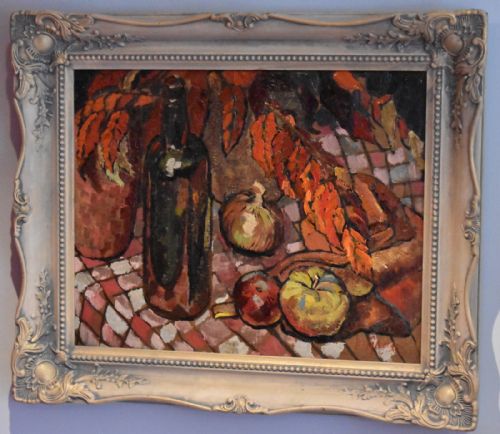 POSTIMPRESSIONIST STILL LIFE OIL PAINTING BY JOHN M GREEN - ADDITIONAL PHOTO 2