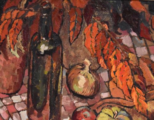 POSTIMPRESSIONIST STILL LIFE OIL PAINTING BY JOHN M GREEN - ADDITIONAL PHOTO 4