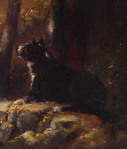 ENGLISH SCHOOL OIL PAINTING OF A DOG - ADDITIONAL PHOTO 2