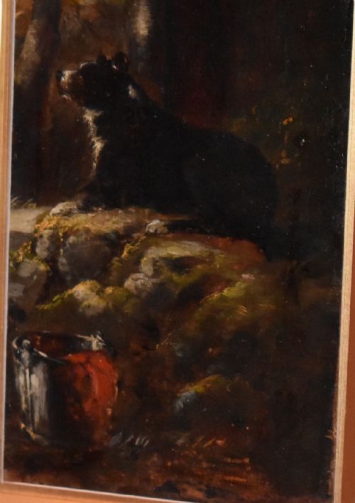 ENGLISH SCHOOL OIL PAINTING OF A DOG - ADDITIONAL PHOTO 5