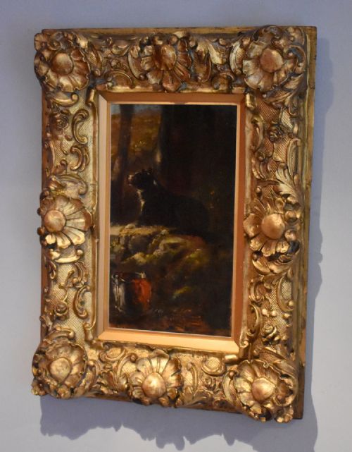 ENGLISH SCHOOL OIL PAINTING OF A DOG - ADDITIONAL PHOTO 6