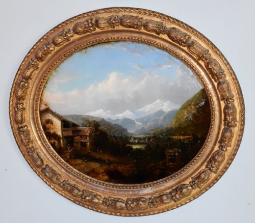 FINE PAIR OF OIL PAINTINGS ON GLASS - ADDITIONAL PHOTO 2
