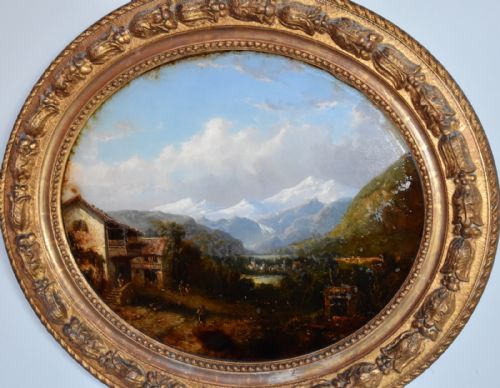 FINE PAIR OF OIL PAINTINGS ON GLASS - ADDITIONAL PHOTO 5