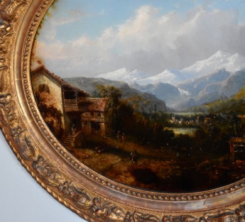 FINE PAIR OF OIL PAINTINGS ON GLASS - ADDITIONAL PHOTO 6