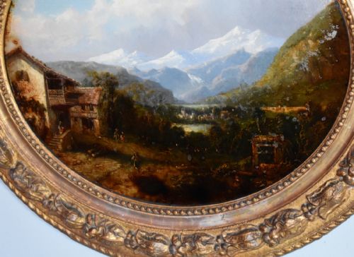 FINE PAIR OF OIL PAINTINGS ON GLASS - ADDITIONAL PHOTO 7