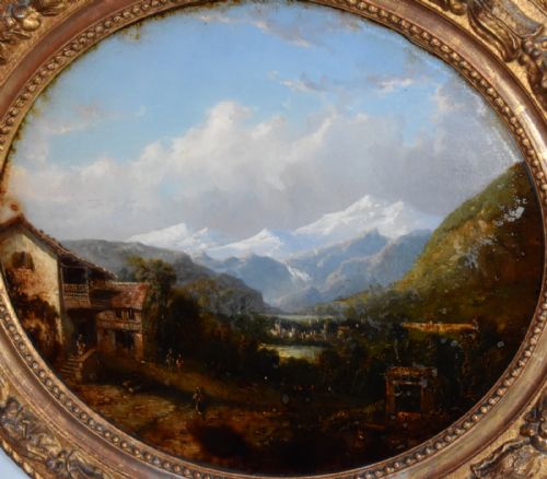 FINE PAIR OF OIL PAINTINGS ON GLASS - ADDITIONAL PHOTO 8