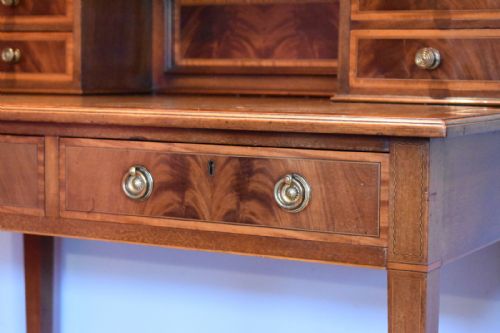 FINE EDWARDIAN MAHOGANY DESK - ADDITIONAL PHOTO 6