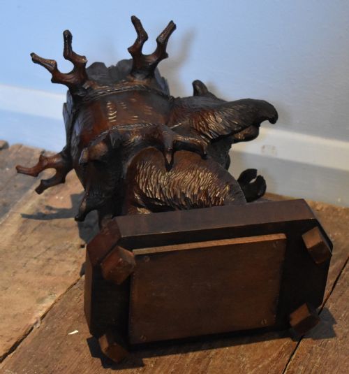 BLACK FOREST CARVED BEAR DECANTER STAND - ADDITIONAL PHOTO 7
